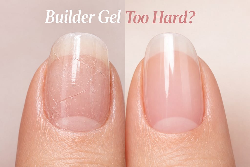 builder gel too hard and inflexible nail structure
