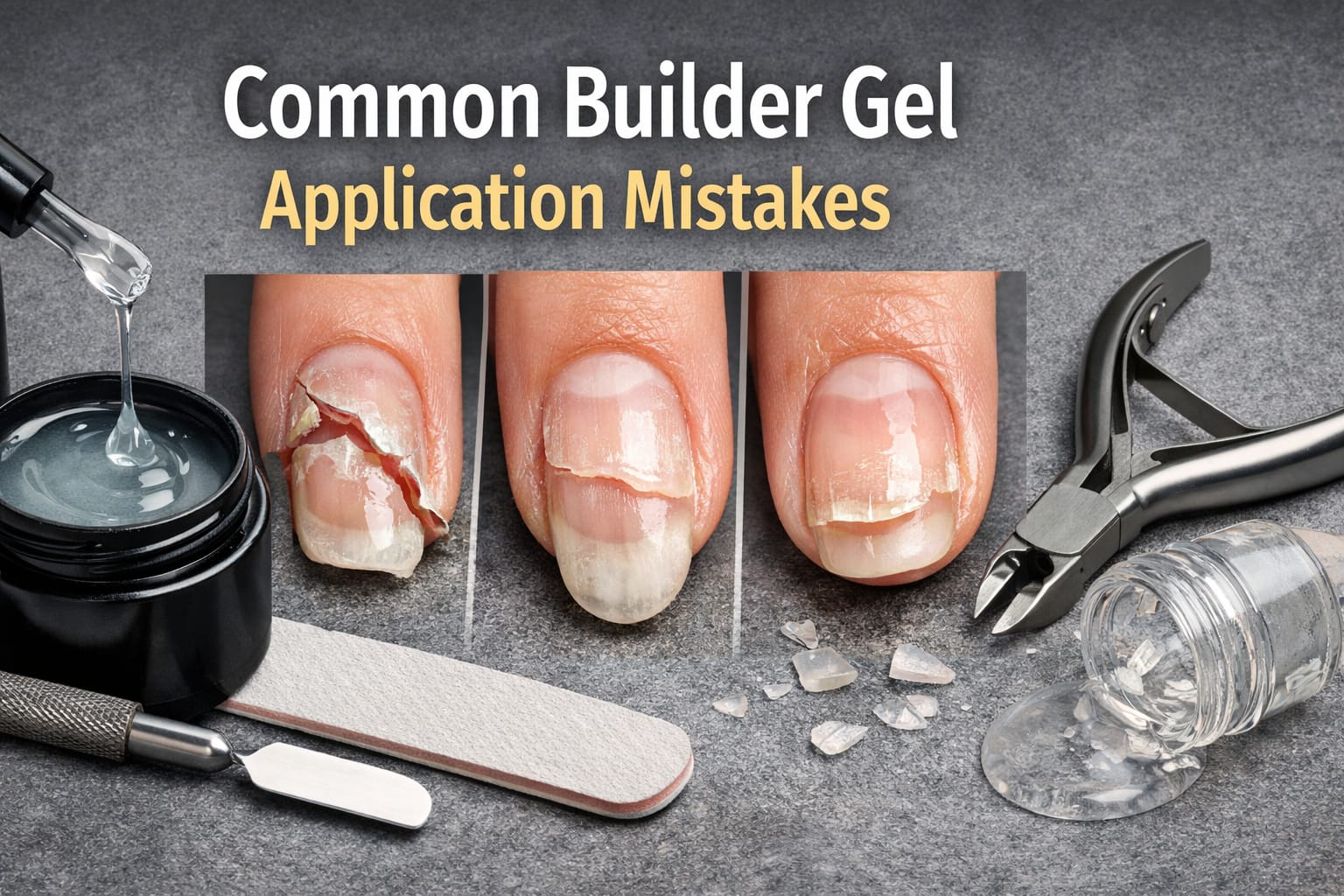 Common builder gel application mistakes that cause lifting and breakage
