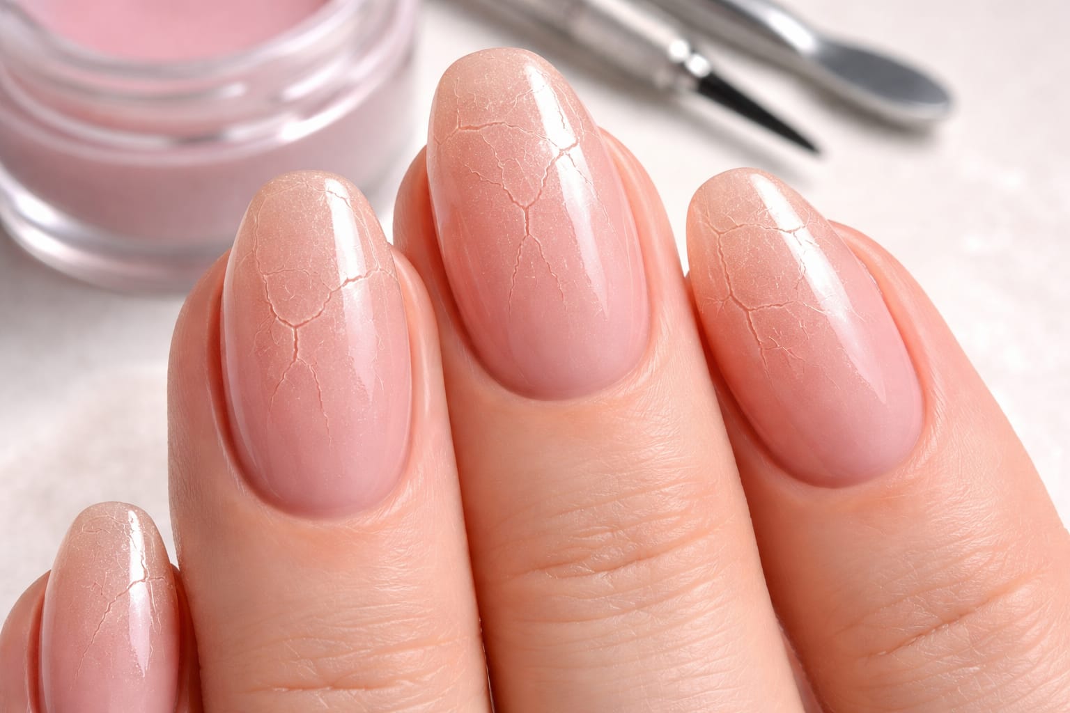 builder gel cracking on natural nails