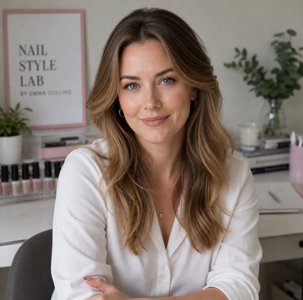 Emma Collins nail education writer and gel systems specialist portrait